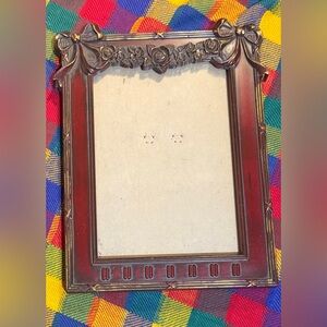 Vintage Bow and Floral Picture Frame